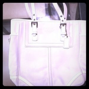 Coach Hampton Legacy White Tote